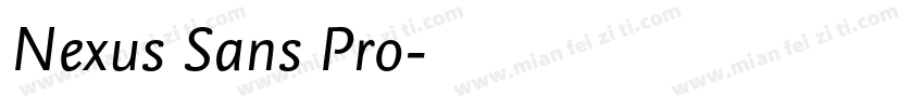 Nexus Sans Pro字体转换